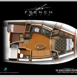 French Yachts 54' ENX lower layout design / rendering